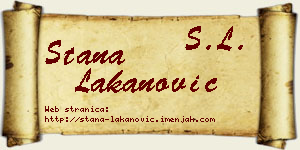 Stana Lakanović vizit kartica